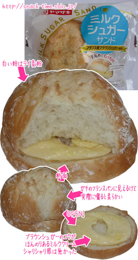 ほんのりコクと深みがある練乳ソフトフランスパン、ミルクシュガー